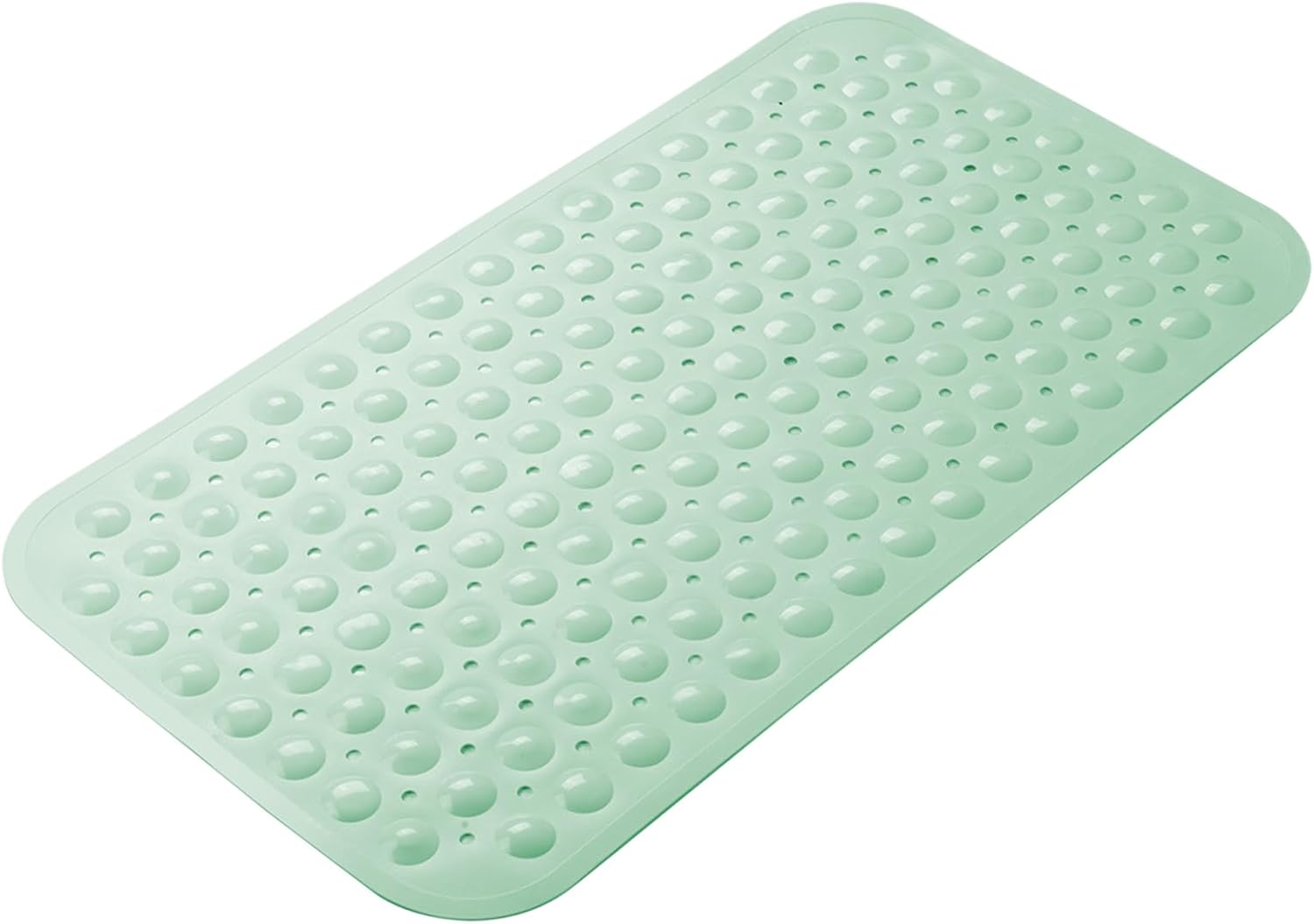 Eyrmat Non-Slip Bathtub Mat, with Suction Cups and Drain Holes, Machine Washable, Clear, 27.6 x 15 Inches