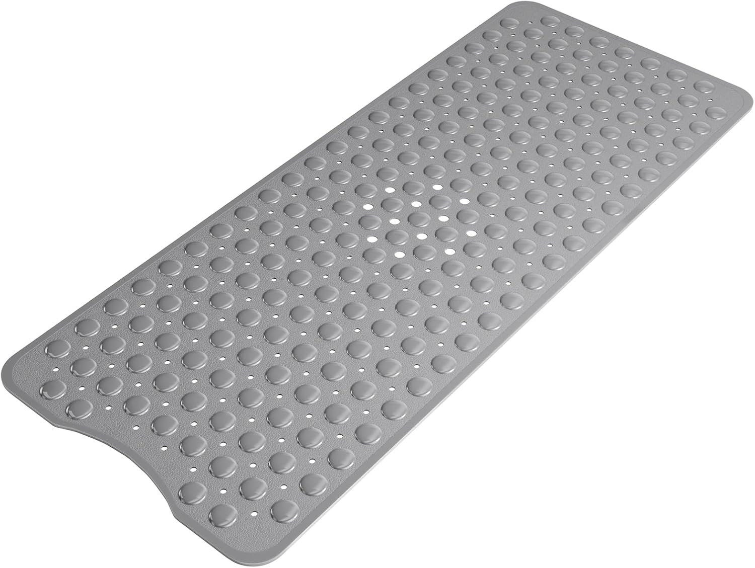 Eyrmat Non-Slip Shower Mat, with Suction Cups and Drain Holes, Clear Blue, 40 x 16 Inches