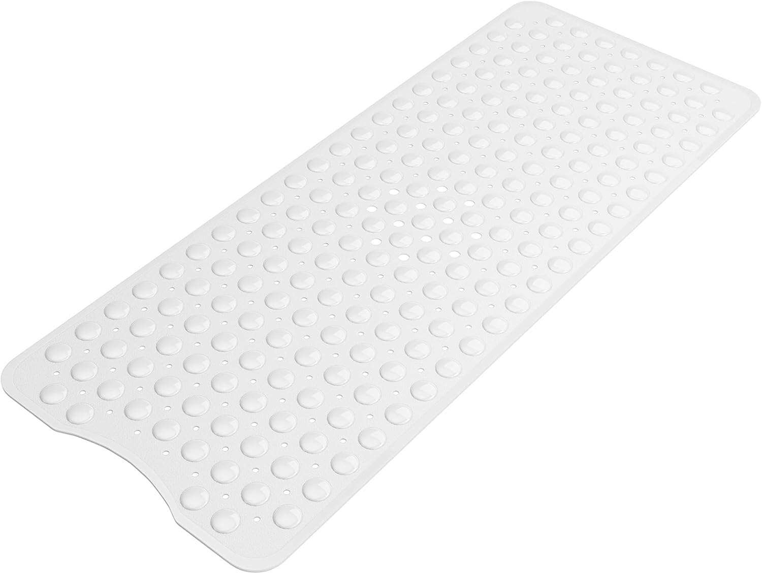 Eyrmat Non-Slip Shower Mat, with Suction Cups and Drain Holes, Clear Blue, 40 x 16 Inches