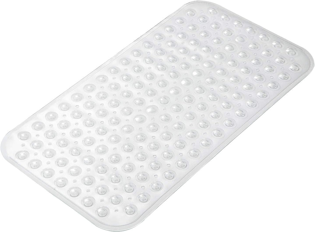 Eyrmat Non-Slip Bathtub Mat, with Suction Cups and Drain Holes, Machine Washable, Clear, 27.6 x 15 Inches