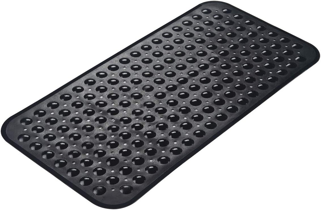 Eyrmat Non-Slip Bathtub Mat, with Suction Cups and Drain Holes, Machine Washable, Clear, 27.6 x 15 Inches