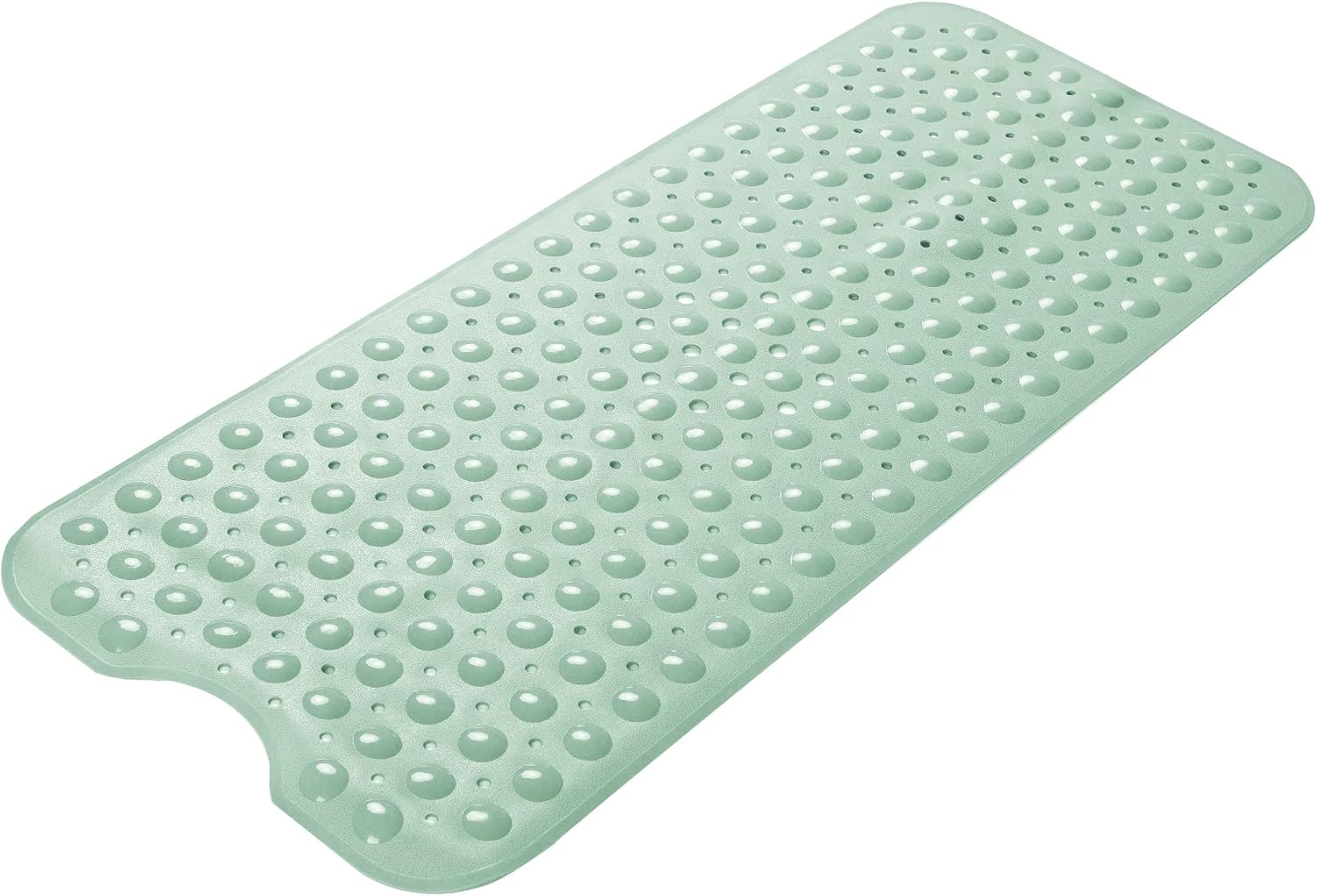 Eyrmat Non-Slip Shower Mat, with Suction Cups and Drain Holes, Clear Blue, 40 x 16 Inches