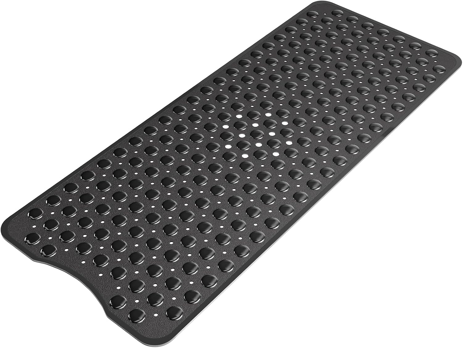 Eyrmat Non-Slip Shower Mat, with Suction Cups and Drain Holes, Clear Blue, 40 x 16 Inches