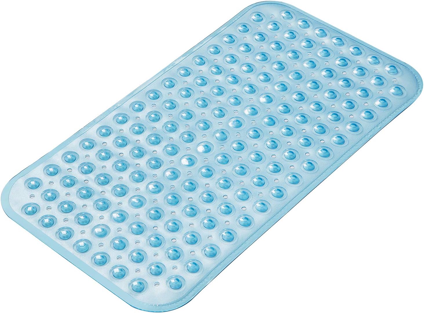 Eyrmat Non-Slip Bathtub Mat, with Suction Cups and Drain Holes, Machine Washable, Clear, 27.6 x 15 Inches