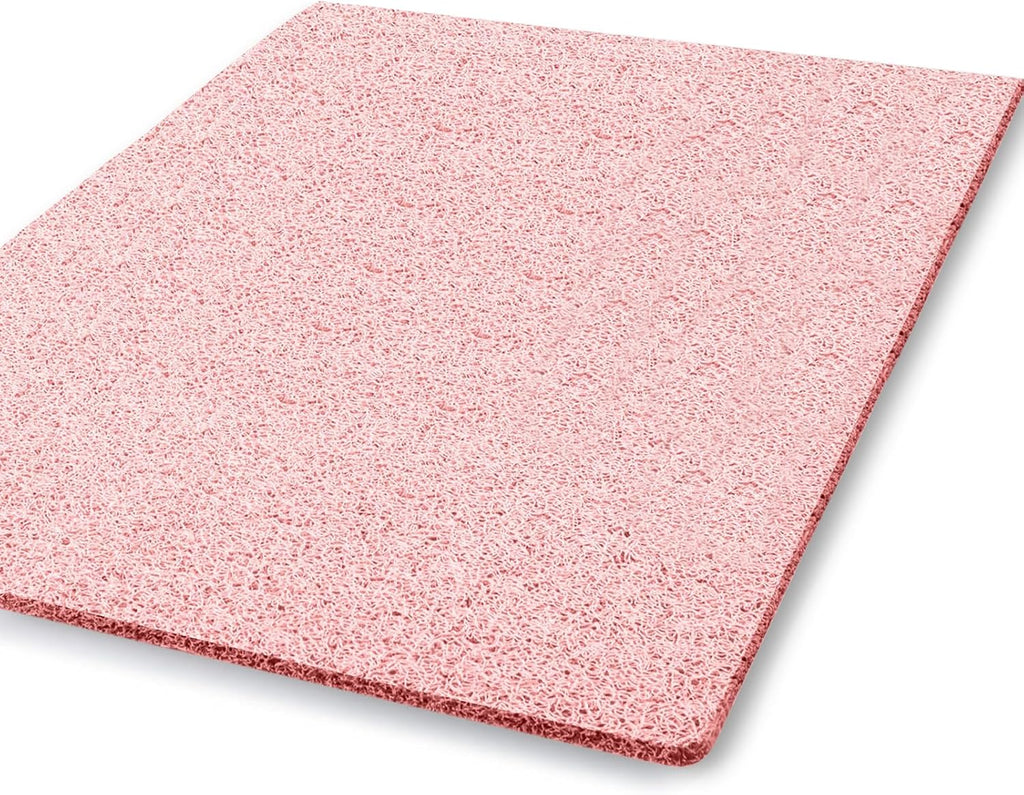 Eyrmat Non-Slip Shower Mat, No Suction Cups, PVC Loofah Material, Quick Drying, Grey, 15.7 x 36 Inches