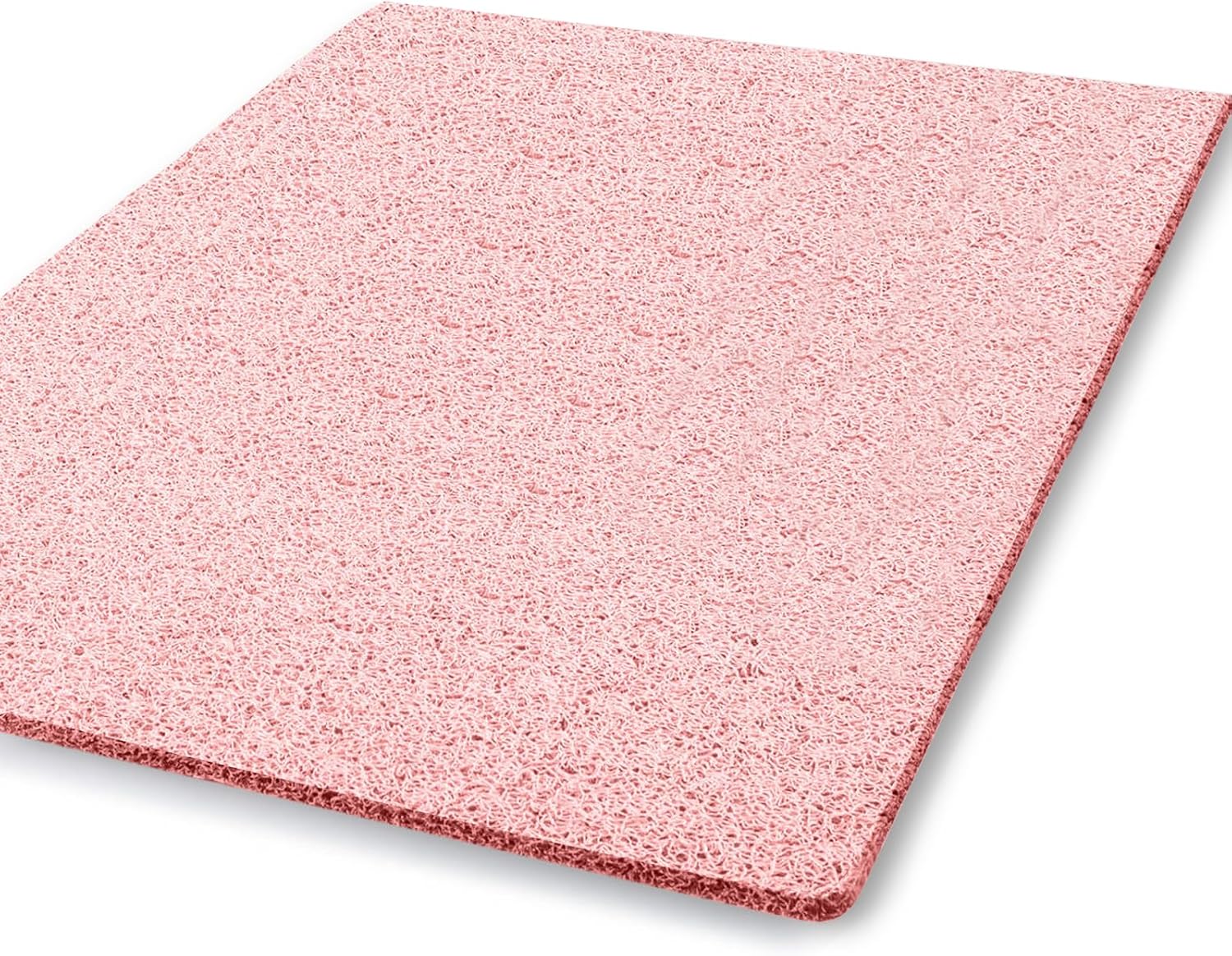 Eyrmat Non-Slip Shower Mat, No Suction Cups, PVC Loofah Material, Quick Drying, Grey, 15.7 x 36 Inches