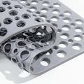 Eyrmat Non-Slip Bathtub Mat, TPE Material, with Suction Cups and Drainage Design, Blue, 28 x 15 Inches