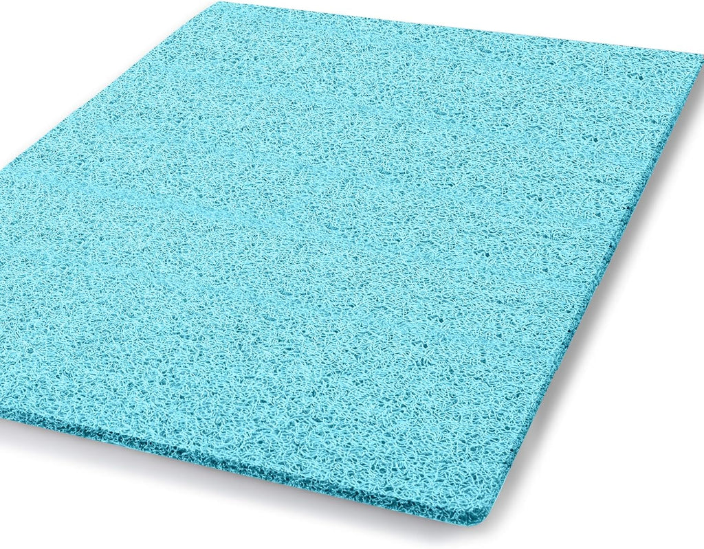 Eyrmat Non-Slip Shower Mat, No Suction Cups, PVC Loofah Material, Quick Drying, Grey, 15.7 x 36 Inches