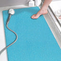 Eyrmat Non-Slip Shower Mat, No Suction Cups, PVC Loofah Material, Quick Drying, Grey, 15.7 x 36 Inches